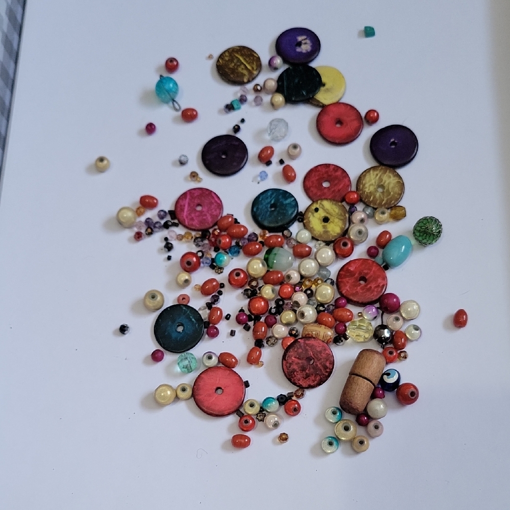 Colorful Glass~Wood~Stone Assorted Bead Harvest